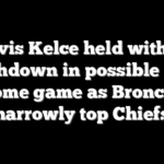 Travis Kelce held without touchdown in possible final home game as Broncos narrowly top Chiefs