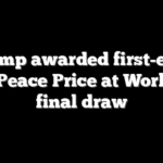 Trump awarded first-ever FIFA Peace Price at World Cup final draw