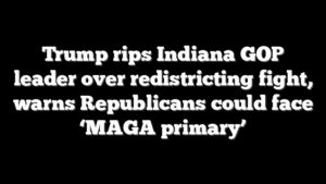 Trump rips Indiana GOP leader over redistricting fight, warns Republicans could face ‘MAGA primary’