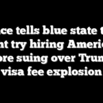 Vance tells blue state they ‘might try hiring Americans’ before suing over Trump’s visa fee explosion