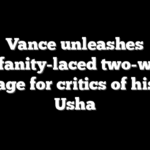 Vance unleashes profanity-laced two-word message for critics of his wife Usha