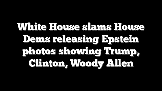 White House slams House Dems releasing Epstein photos showing Trump, Clinton, Woody Allen