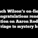 Zach Wilson’s on-field congratulations renew attention on Aaron Rodgers’ marriage to mystery bride