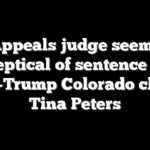 Appeals judge seems skeptical of sentence for pro-Trump Colorado clerk Tina Peters