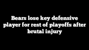 Bears lose key defensive player for rest of playoffs after brutal injury
