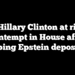 Bill, Hillary Clinton at risk of contempt in House after snubbing Epstein depositions