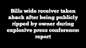 Bills wide receiver taken aback after being publicly ripped by owner during explosive press conference: report