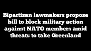 Bipartisan lawmakers propose bill to block military action against NATO members amid threats to take Greenland