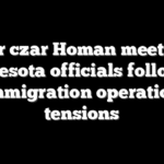 Border czar Homan meets with Minnesota officials following immigration operation tensions