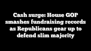 Cash surge: House GOP smashes fundraising records as Republicans gear up to defend slim majority