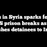 Chaos in Syria sparks fears of ISIS prison breaks as US rushes detainees to Iraq