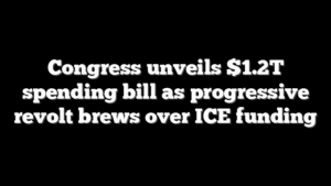 Congress unveils $1.2T spending bill as progressive revolt brews over ICE funding