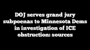 DOJ serves grand jury subpoenas to Minnesota Dems in investigation of ICE obstruction: sources