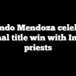 Fernando Mendoza celebrates national title win with Indiana priests