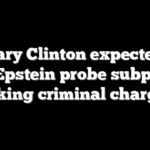 Hillary Clinton expected to defy Epstein probe subpoena, risking criminal charges
