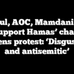 Hochul, AOC, Mamdani slam ‘we support Hamas’ chants at Queens protest: ‘Disgusting and antisemitic’