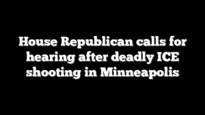 House Republican calls for hearing after deadly ICE shooting in Minneapolis