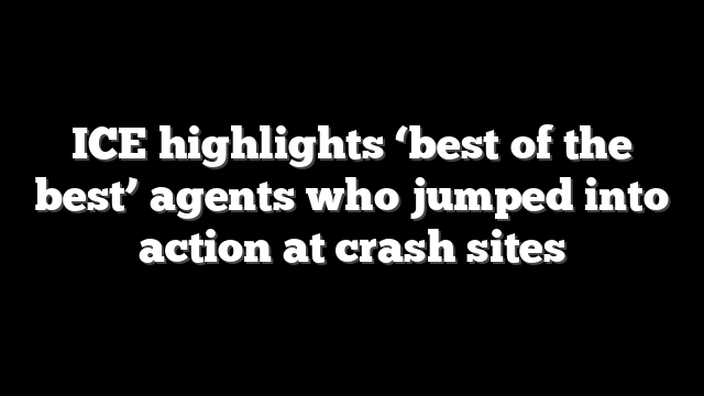 ICE highlights ‘best of the best’ agents who jumped into action at crash sites