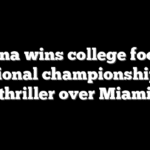 Indiana wins college football national championship in thriller over Miami