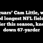 Jaguars’ Cam Little, who kicked longest NFL field goal earlier this season, knocks down 67-yarder