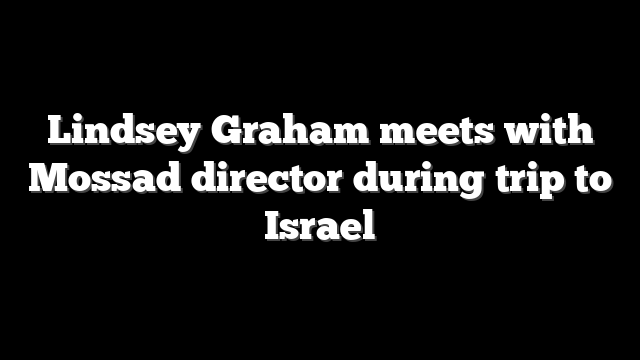 Lindsey Graham meets with Mossad director during trip to Israel