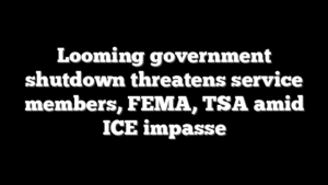 Looming government shutdown threatens service members, FEMA, TSA amid ICE impasse