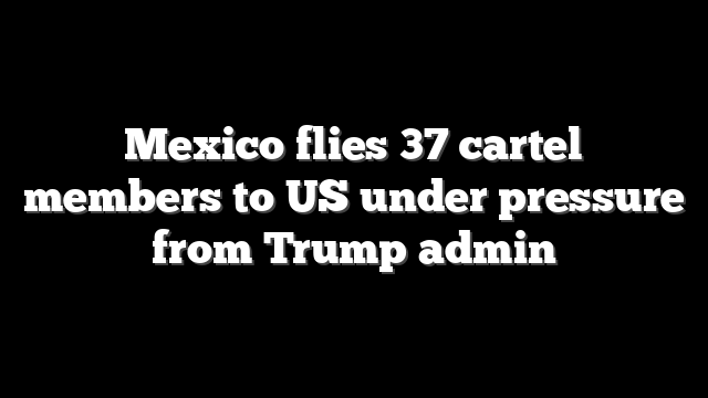 Mexico flies 37 cartel members to US under pressure from Trump admin