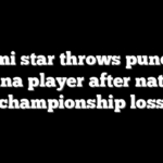 Miami star throws punch at Indiana player after national championship loss