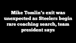 Mike Tomlin’s exit was unexpected as Steelers begin rare coaching search, team president says