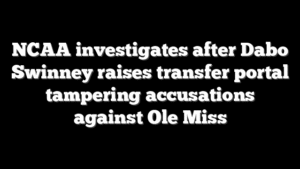 NCAA investigates after Dabo Swinney raises transfer portal tampering accusations against Ole Miss