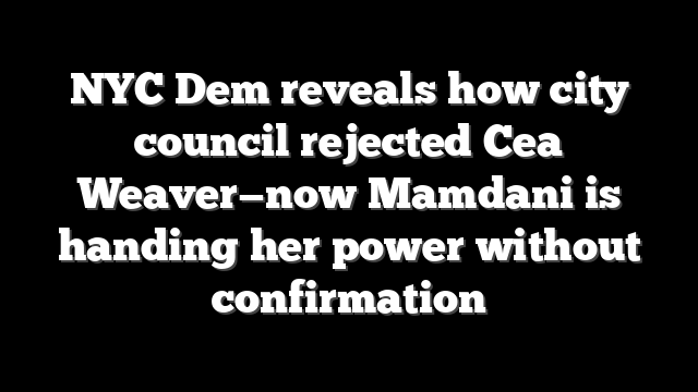 NYC Dem reveals how city council rejected Cea Weaver—now Mamdani is handing her power without confirmation