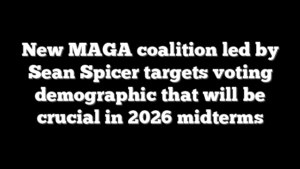 New MAGA coalition led by Sean Spicer targets voting demographic that will be crucial in 2026 midterms
