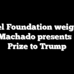 Nobel Foundation weighs in after Machado presents Peace Prize to Trump