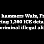 Noem hammers Walz, Frey for ignoring 1,360 ICE detainers for criminal illegal aliens