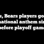 Rams, Bears players go wild for national anthem singer before playoff game