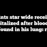 Saints star wide receiver hospitalized after blood clot was found in his lung: report