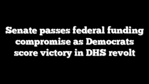 Senate passes federal funding compromise as Democrats score victory in DHS revolt