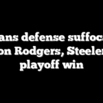 Texans defense suffocates Aaron Rodgers, Steelers in playoff win