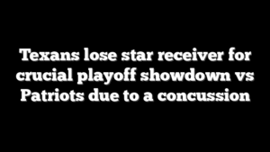 Texans lose star receiver for crucial  playoff showdown vs Patriots due to a concussion