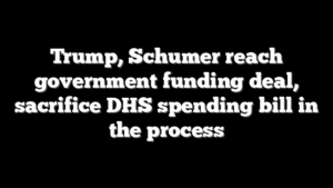 Trump, Schumer reach government funding deal, sacrifice DHS spending bill in the process