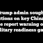 Trump admin sought redactions on key China war game report warning of US military readiness gaps
