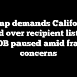 Trump demands California hand over recipient lists as $10B paused amid fraud concerns
