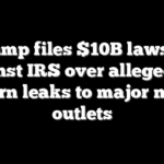 Trump files $10B lawsuit against IRS over alleged tax return leaks to major news outlets