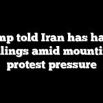 Trump told Iran has halted killings amid mounting protest pressure