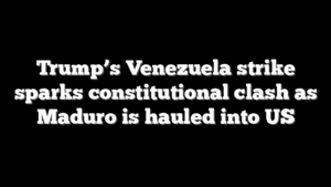 Trump’s Venezuela strike sparks constitutional clash as Maduro is hauled into US