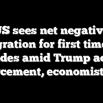 US sees net negative migration for first time in decades amid Trump admin enforcement, economists say