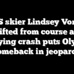 US skier Lindsey Vonn airlifted from course after terrifying crash puts Olympic comeback in jeopardy