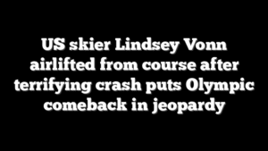 US skier Lindsey Vonn airlifted from course after terrifying crash puts Olympic comeback in jeopardy