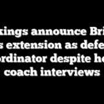 Vikings announce Brian Flores extension as defensive coordinator despite head coach interviews