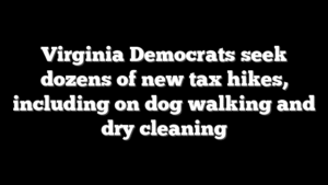 Virginia Democrats seek dozens of new tax hikes, including on dog walking and dry cleaning